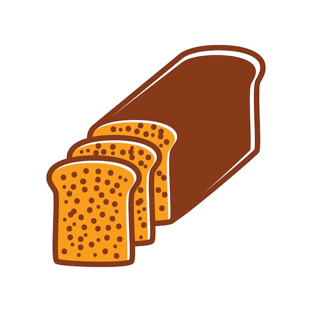 icono de pan Diseño vectorial de pan y señal de alimentos pan de pan