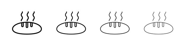 icono de pan fresco logotipo lineal aislado