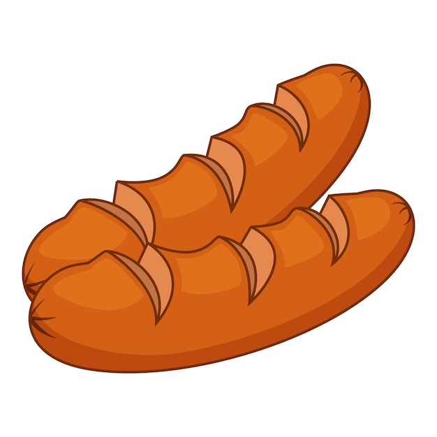 Icono de pan de hogaza Ilustración de dibujos animados de icono de vector de pan de hogaza para web