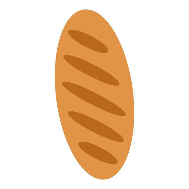 Ícono de pan Ilustración plana del ícono vectorial de pan para el diseño web