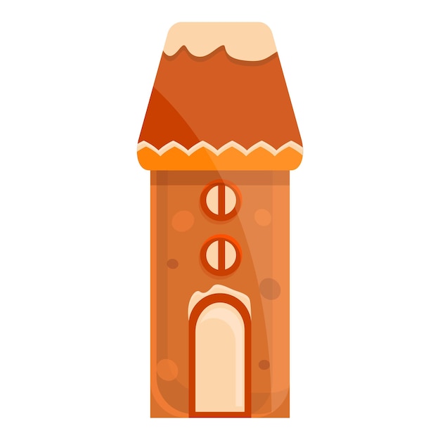 Icono de pan de jengibre horneado Icono vectorial de pan dejengibre horno para diseño web aislado sobre fondo blanco