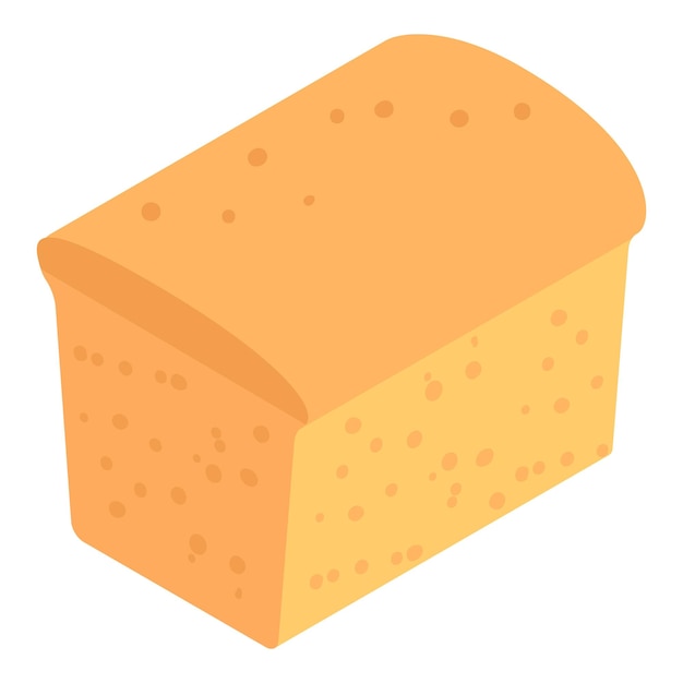 Icono de pan de panadería para el hogar Isométrico de panaderías para el hogar Icono vectorial de pan para el diseño web aislado sobre fondo blanco