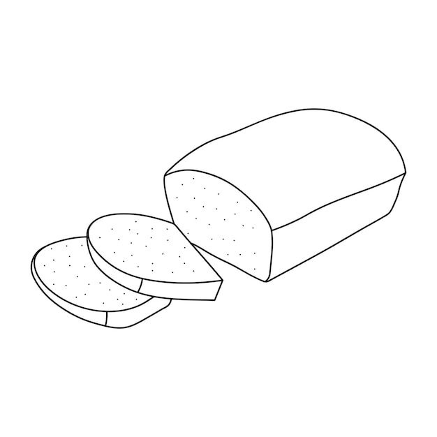 Icono de pan de patata dibujado a mano Ilustración vectorial de dibujos animados aislado en fondo blanco