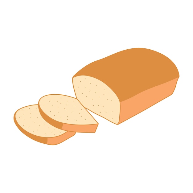 Vector icono de pan de patata ilustración vectorial de dibujos animados aislado en fondo blanco