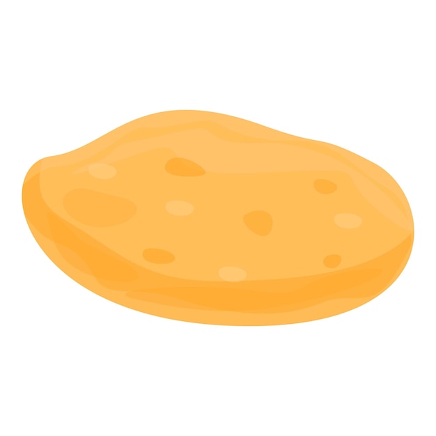 Icono de pan de pita orgánico caricatura de icono de vector de pan de pita orgánico para diseño web aislado sobre fondo blanco