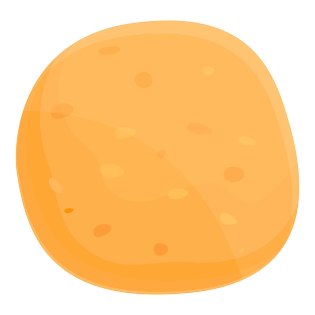 Icono de pan de pita tradicional Caricatura de icono de vector de pan de pita tradicional para diseño web aislado sobre fondo blanco