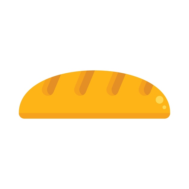Icono de pan vector plano Harina pastelería Pastel trigo