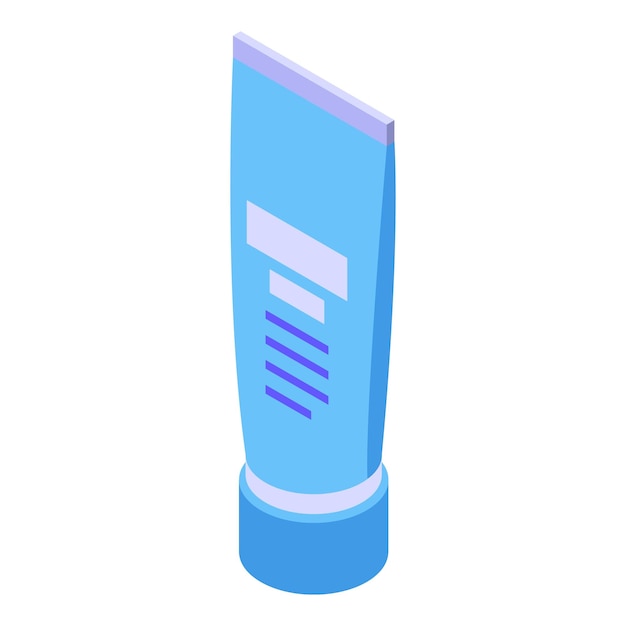 Icono de pañal de crema de tubo Isométrico del icono de vector de pañal de crema de tubo para diseño web aislado sobre fondo blanco