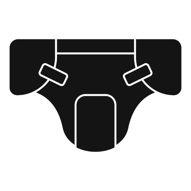 Icono de pañal único Ilustración simple del icono de vector de pañal único para diseño web aislado sobre fondo blanco