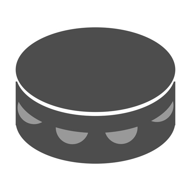 Ícono de la pandereta vector de los instrumentos musicales tradicionales