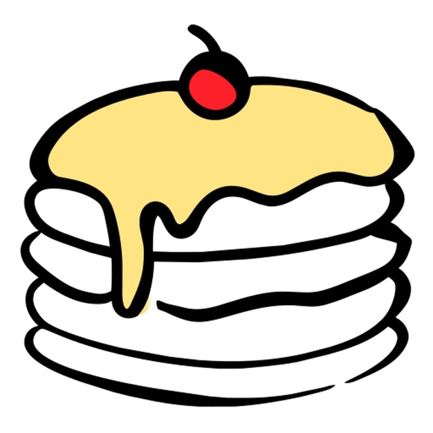 icono de panqueque relleno de garabateo