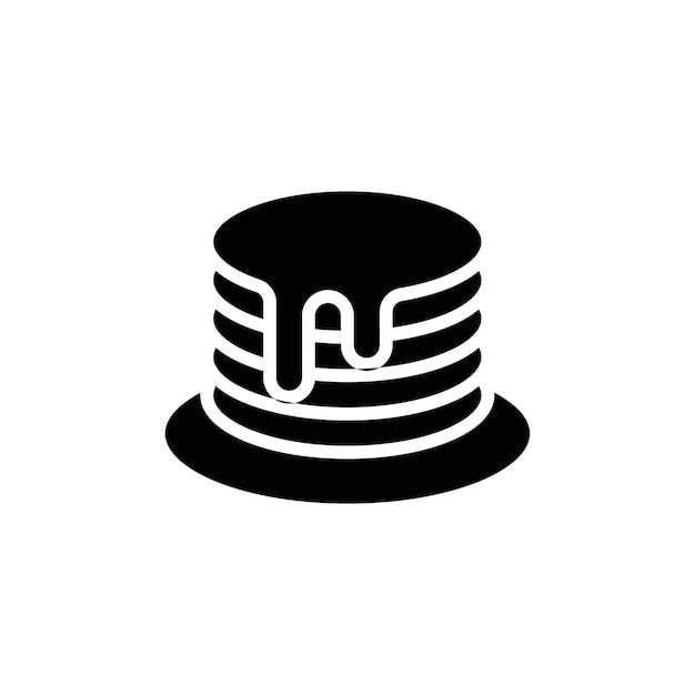 icono de panqueques logotipo conjunto de signos contorno vectorial