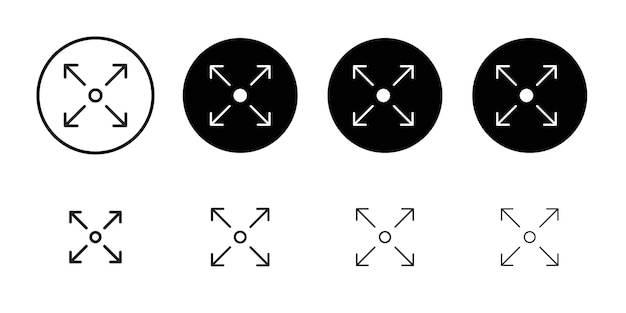 Icono de pantalla completa Contorno delgado y sencillo