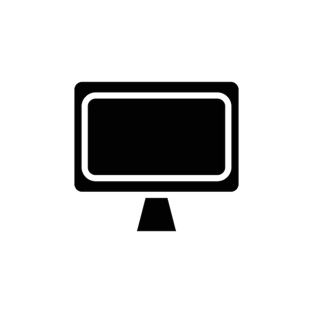 icono de pantalla, logotipo, conjunto de signos, contorno vectorial