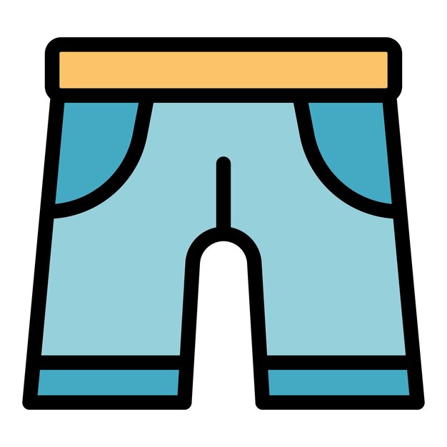 Icono de pantalones deportivos Contorno de pantalón deportivo Icono vectorial de color plano aislado