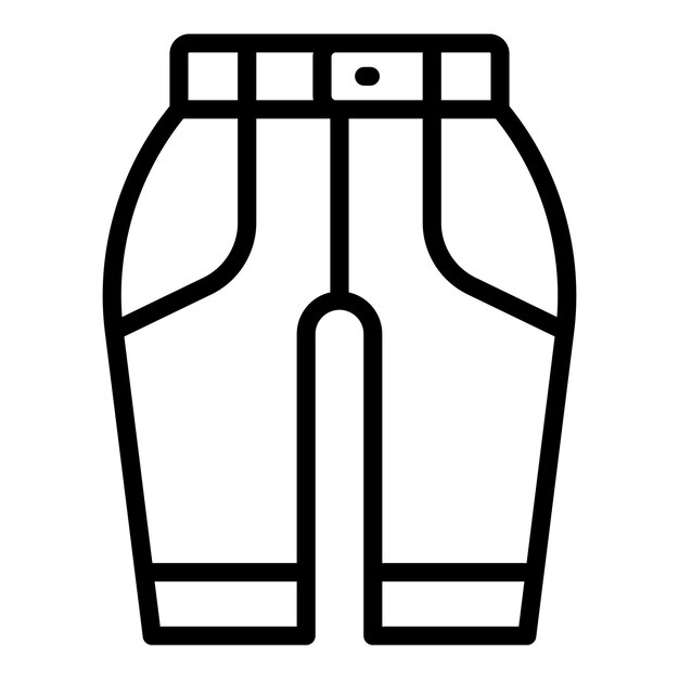 Icono de pantalones de motociclista vector de contorno Ropa moda Impresión deportiva