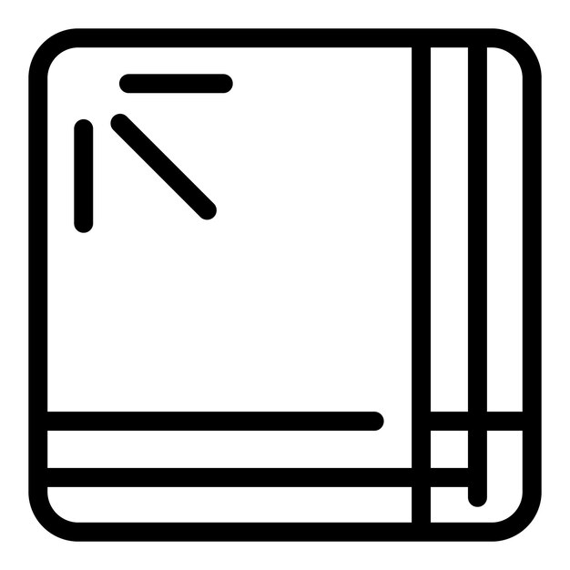 Icono de pañuelo de cocina Icono de vector de pañuelo de cocina de esquema para diseño web aislado sobre fondo blanco