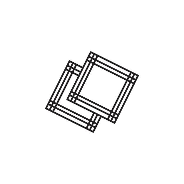 Ícono de pañuelo Ilustración de línea delgada plana vectorial