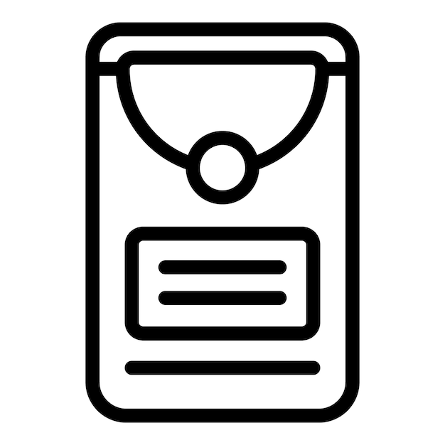 Icono de pañuelo de paquete Icono de vector de pañuelo de paquete de esquema para diseño web aislado sobre fondo blanco