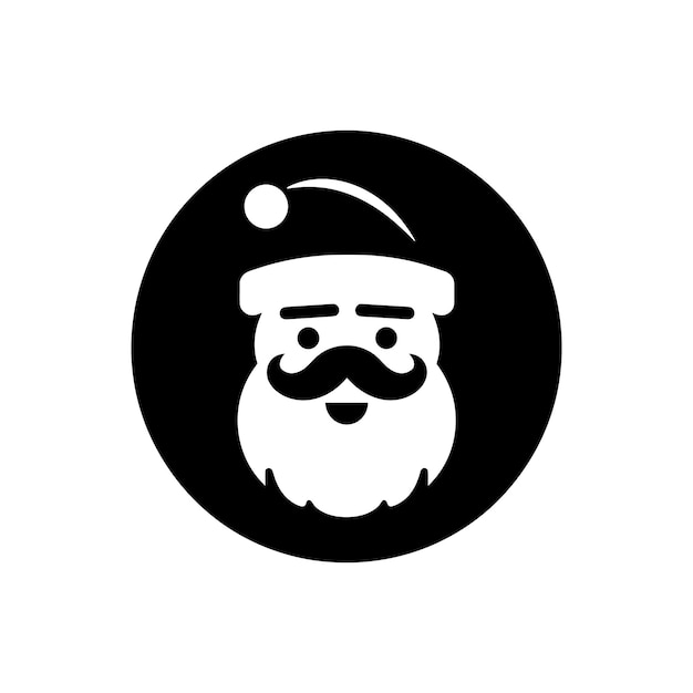 Icono de Papá Noel Ilustración vectorial simple