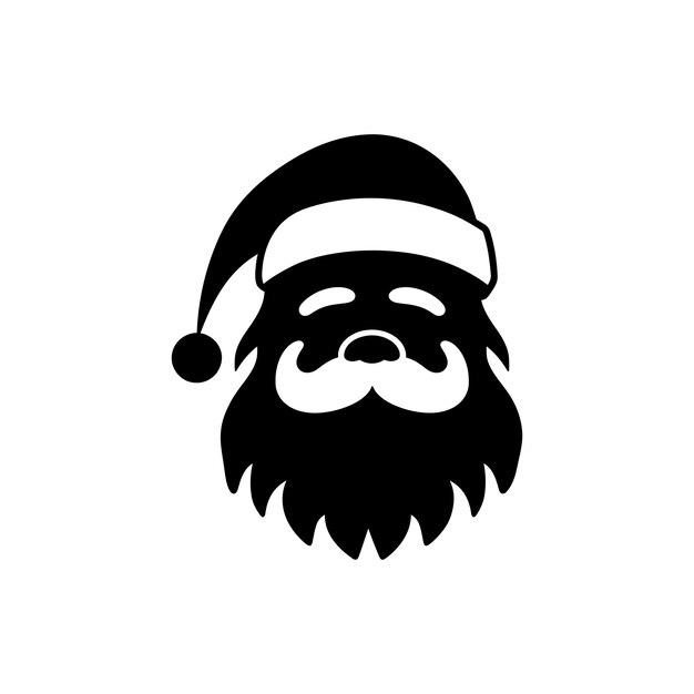 Icono de Papá Noel Ilustración vectorial simple