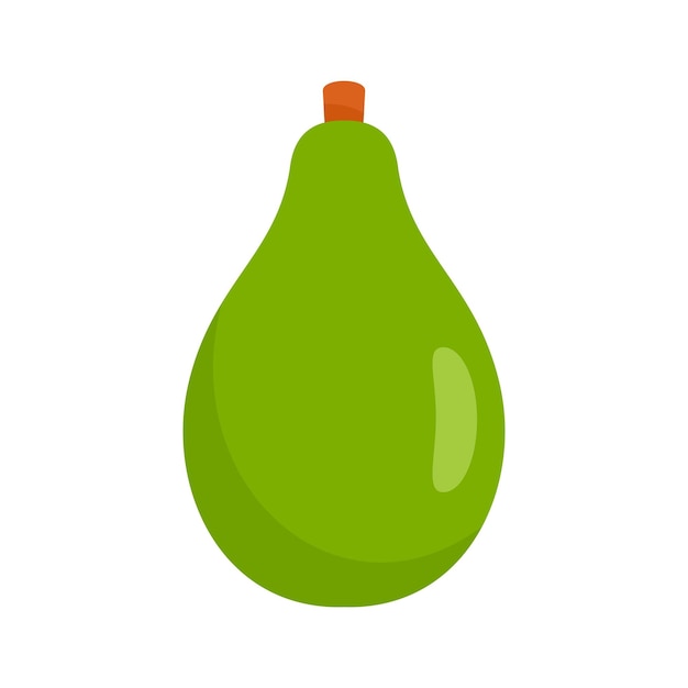 Icono de papaya verde Ilustración plana del icono de vector de papaya verde para diseño web