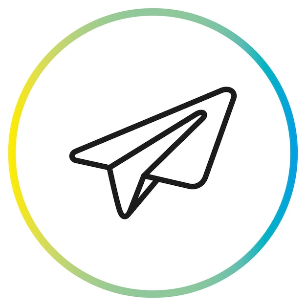 icono de papel de avión