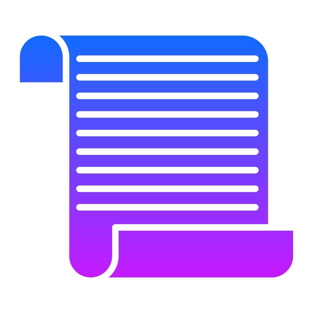 Icono de papel de desplazamiento
