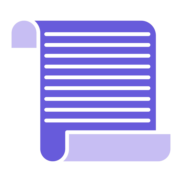 Icono de papel de desplazamiento