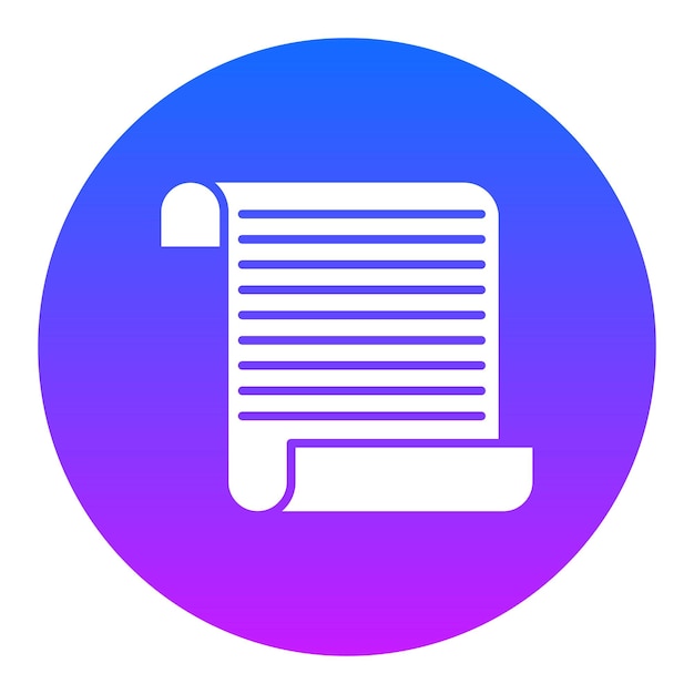 Icono de papel de desplazamiento