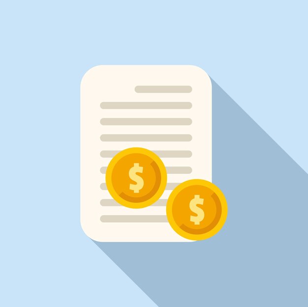 Icono de papel de dinero vector plano Trabajo de negocios Plan de jubilación