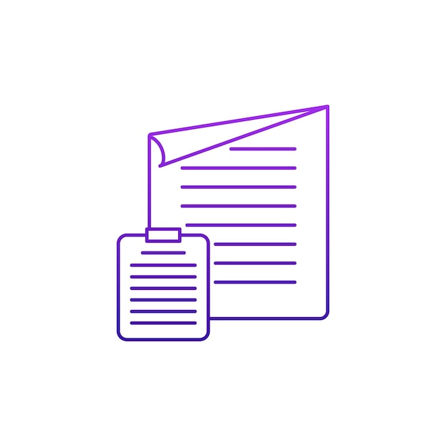 Icono de papel para el documento