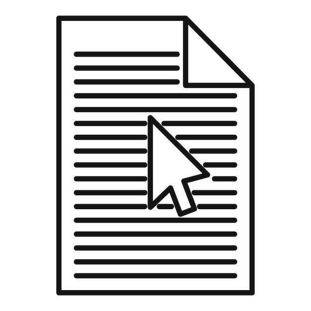 Icono de papel de estrategia de vínculo de retroceso Icono de vector de papel de estrategia de vínculo de retroceso de esquema para diseño web aislado sobre fondo blanco