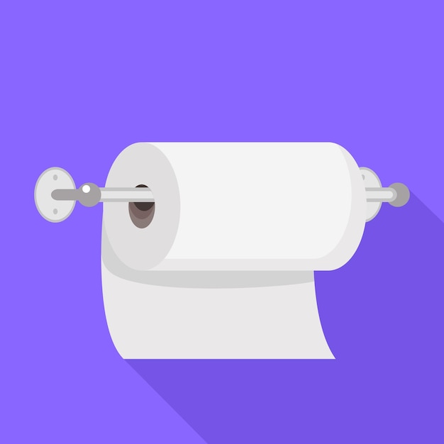Vector icono de papel higiénico ilustración plana del icono de vector de papel higiénico para diseño web