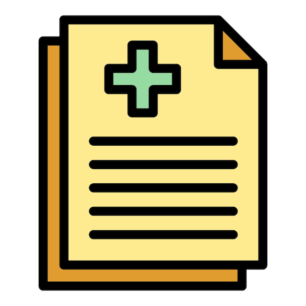 Icono de papel médico para discapacitados Contorno de papel médico de discapacitados Icono vectorial de color plano aislado