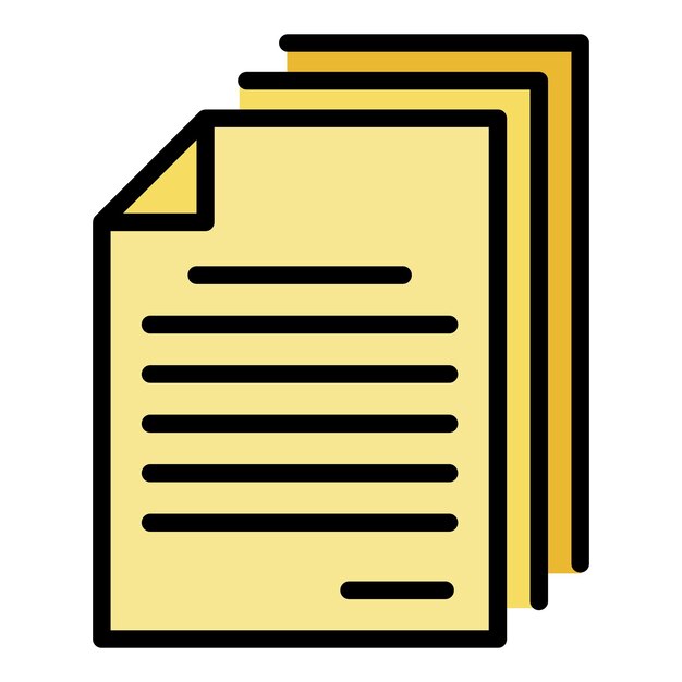 Icono de papel de paquete en línea Contorno de papel de parcela en línea Icono vectorial de color plano aislado