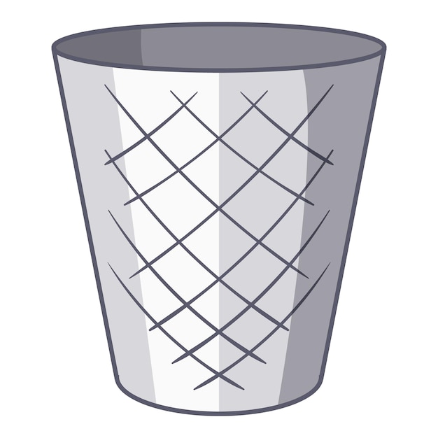 Icono de papelera Ilustración de dibujos animados de icono de vector de papelera para web