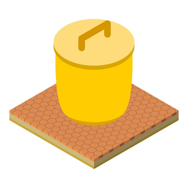 Icono de papelera Ilustración isométrica del icono de vector de papelera para web