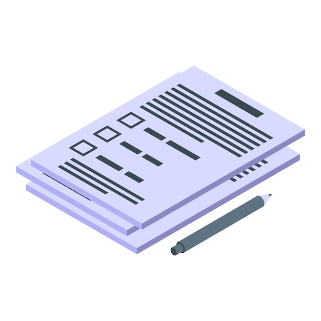 Icono de papeletas vector isométrico elección de personas hombre de caja