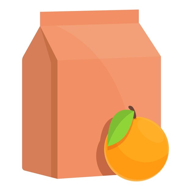 Vector icono de paquete de almuerzo de frutas icono vectorial de paquete dinner de frutas para diseño web aislado en fondo blanco