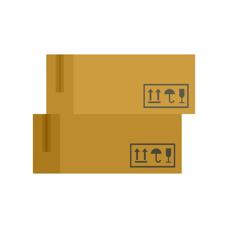 Vector icono de paquete de entrega ilustración plana del icono de vector de paquete de entrega aislado sobre fondo blanco