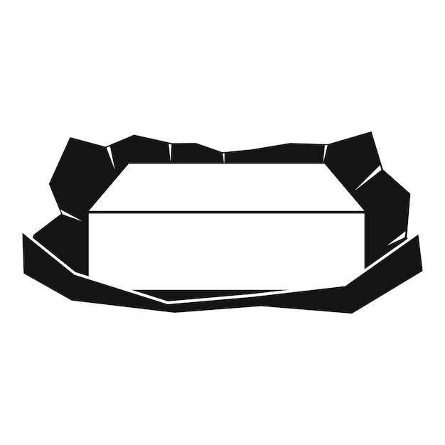 Icono de paquete de mantequilla abierto Ilustración sencilla del icono vectorial de paquette de mantequillas abierto para el diseño web aislado en fondo blanco