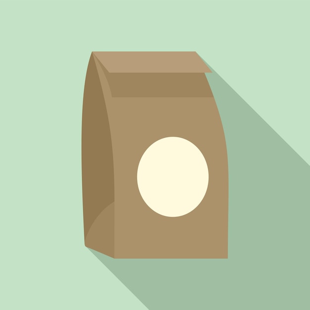Icono de paquete de papel Ilustración plana del icono de vector de paquete de papel para diseño web