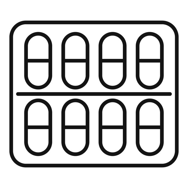 Icono del paquete de pastillas contra el sarampión Icono de vector del paquete de pastillas contra el sarampión para diseño web aislado sobre fondo blanco