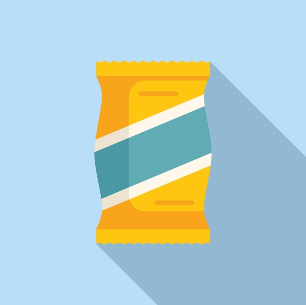 El icono del paquete de productos de la comida es un vector plano.