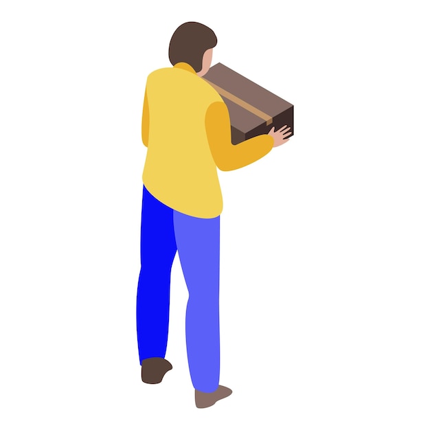 Icono de paquete de recepción del cliente Isométrico del icono de vector de paquete de recepción del cliente para diseño web aislado sobre fondo blanco