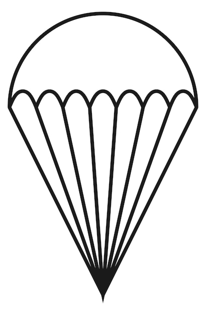 Icono de paracaídas Símbolo de deporte extremo Signo de aviación