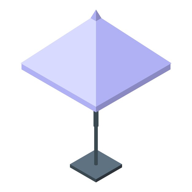 Icono de paraguas de calle de restaurante Isométrico de icono de vector de paraguas de calle de restaurante para diseño web aislado sobre fondo blanco