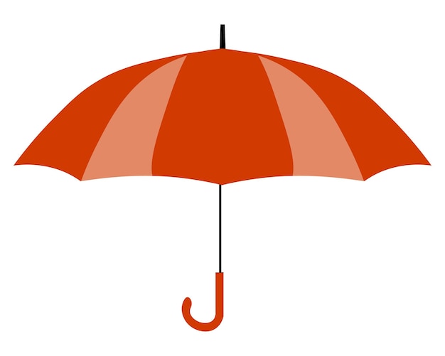 Icono de paraguas rojo Icono de paraguas amarillo aislado en el fondo Diseño plano Ilustración vectorial