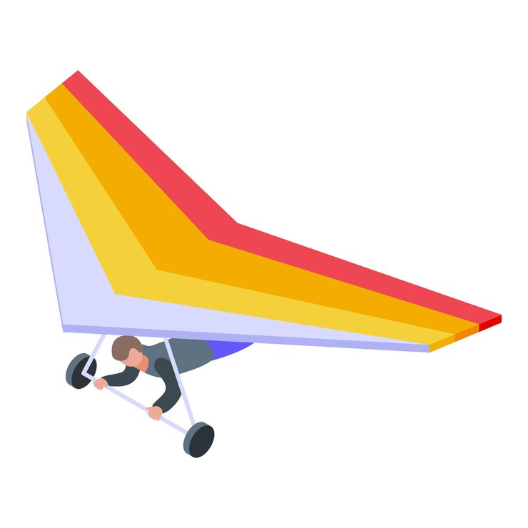 Vector icono de parapente deportivo isométrico de icono de vector de parapente deportivo para diseño web aislado sobre fondo blanco
